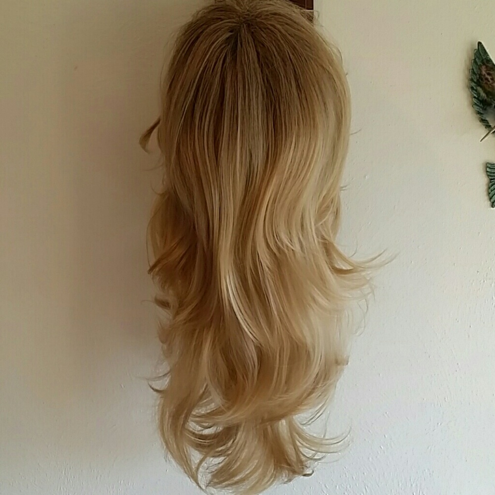 SIDE PART BANG OMBRE WIG BLOND